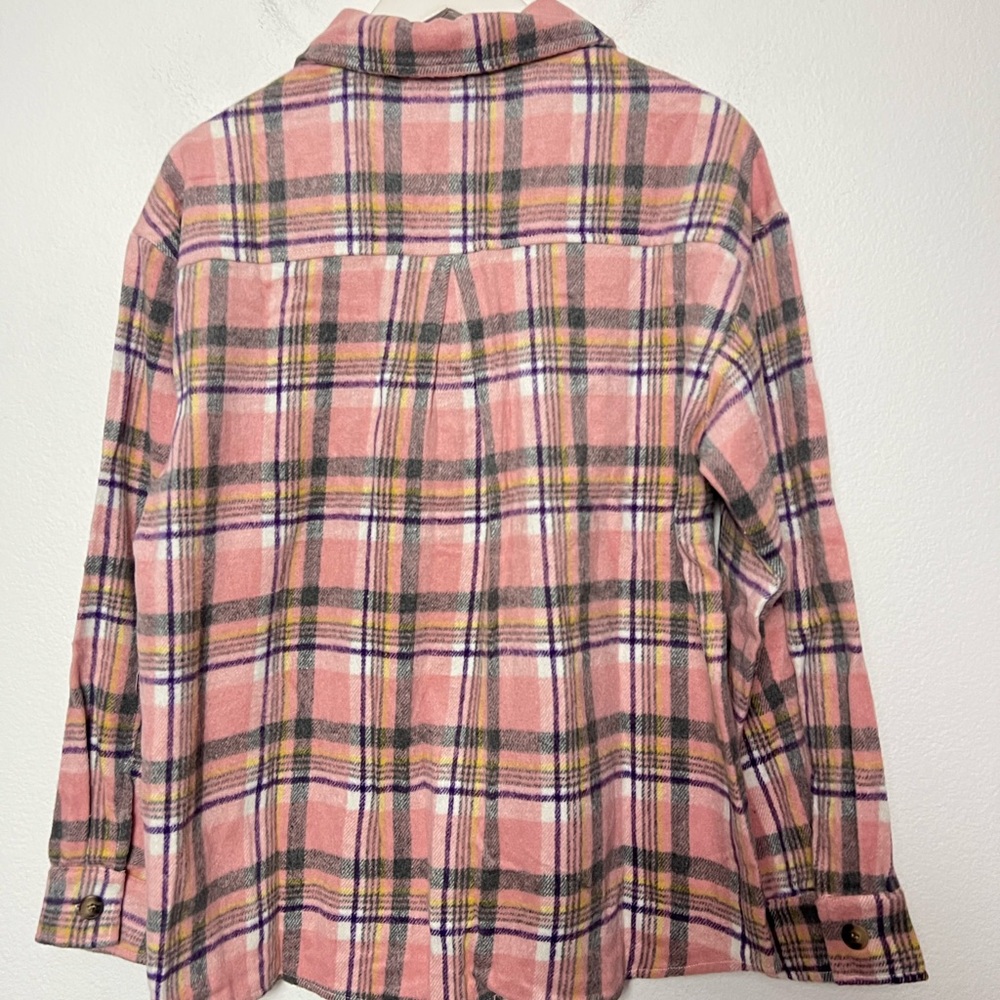 NWT Petal & Pup Tristan pink plaid shirt jacket shacket - Picture 5 of 10